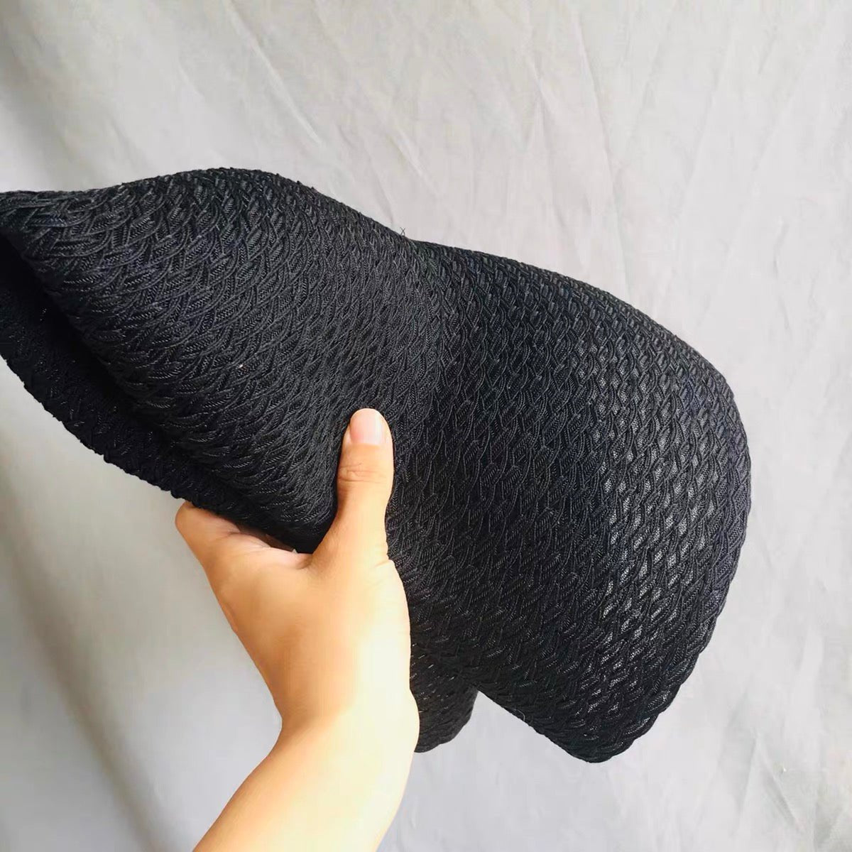 Black Woven Cloche Hat - EclipseAdorn