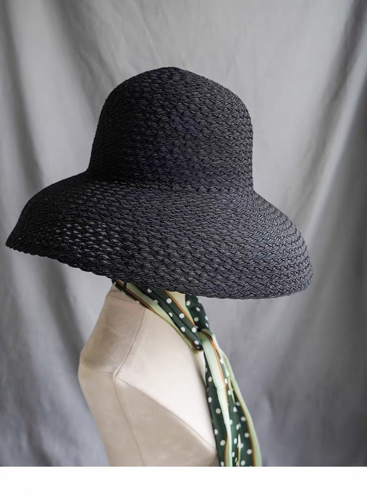 Black Woven Cloche Hat - EclipseAdorn