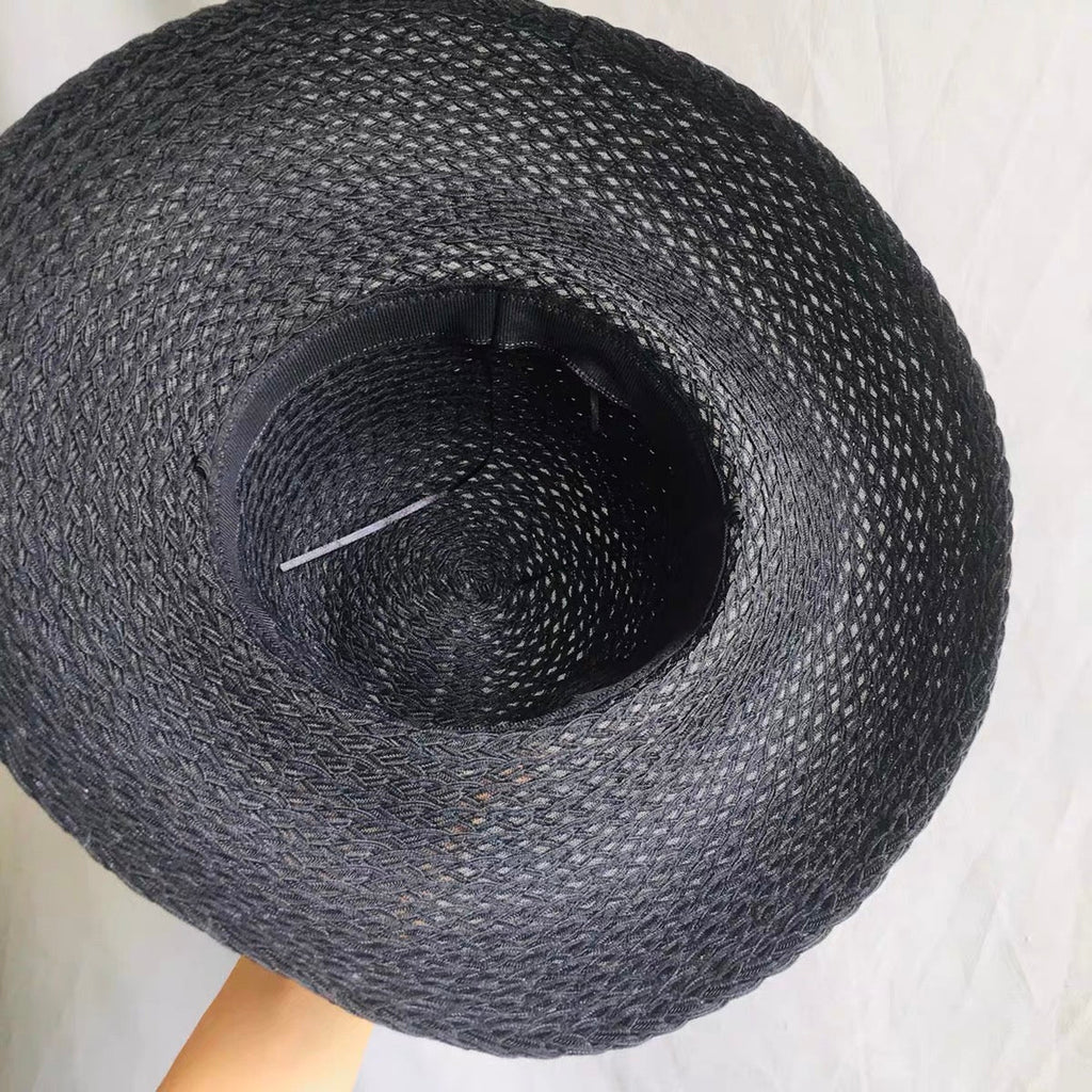 Black Woven Cloche Hat - EclipseAdorn