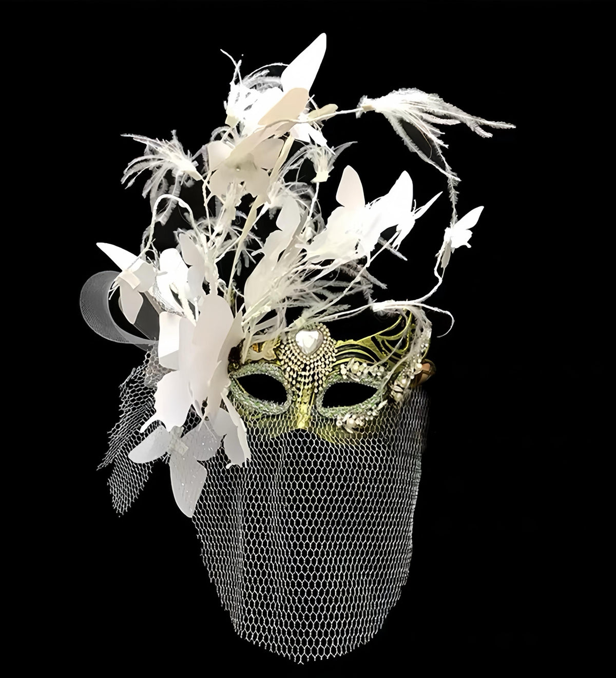 Made-to-order Silver Crystal Masquerade Mask by EclipseAdorn