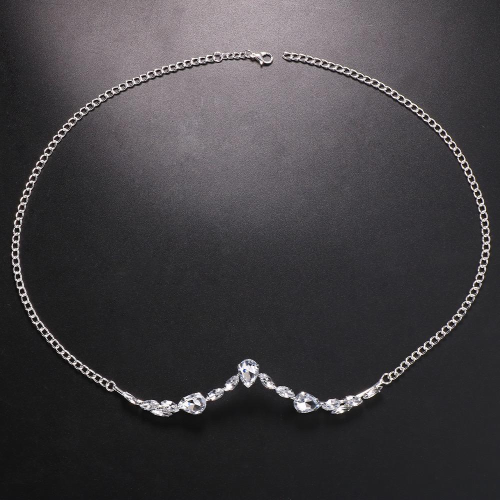 Rhinestone Crystal Face Chain showing its carefully made details