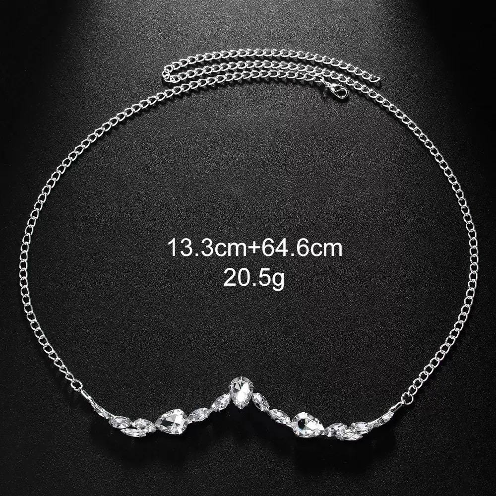 Made-to-order Rhinestone Crystal Face Chain by EclipseAdorn