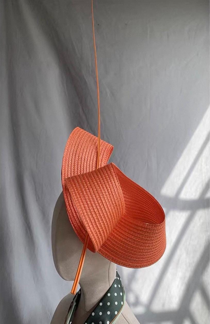 Made-to-order Sculptural Sinamay Cocktail Hat by EclipseAdorn