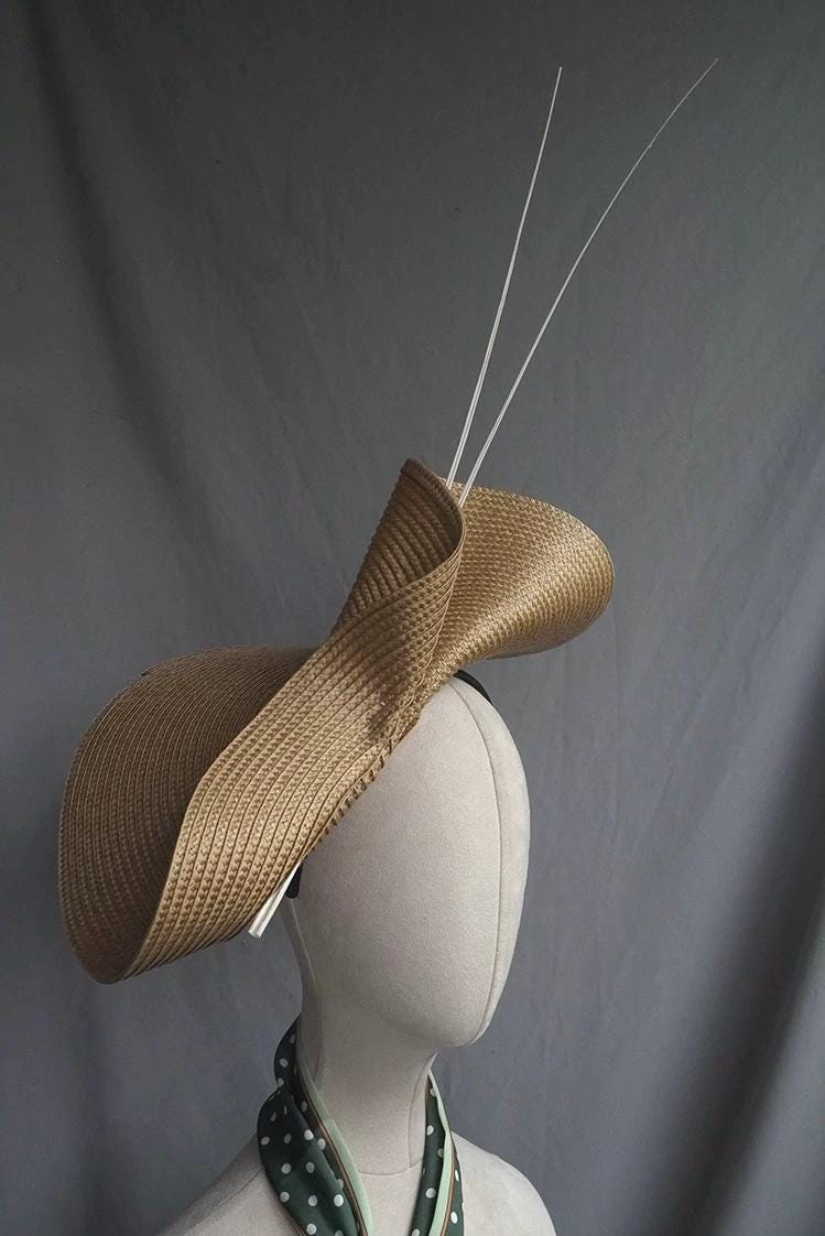 Sculptural Derby Hat showing its carefully made details