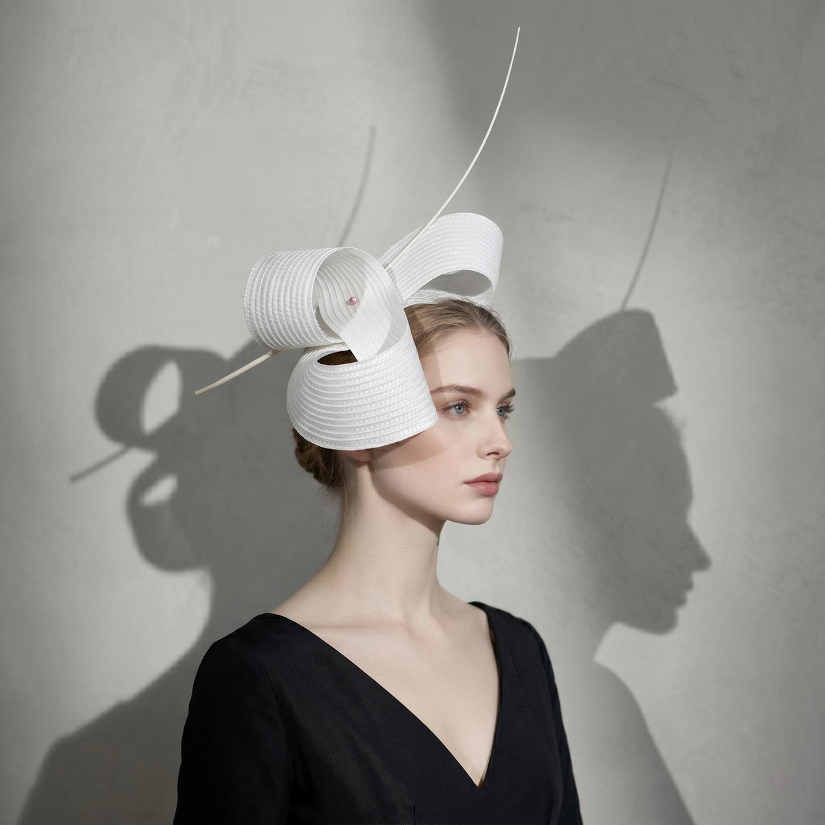 Handcrafted Sculptural Sinamay Cocktail Hat by EclipseAdorn