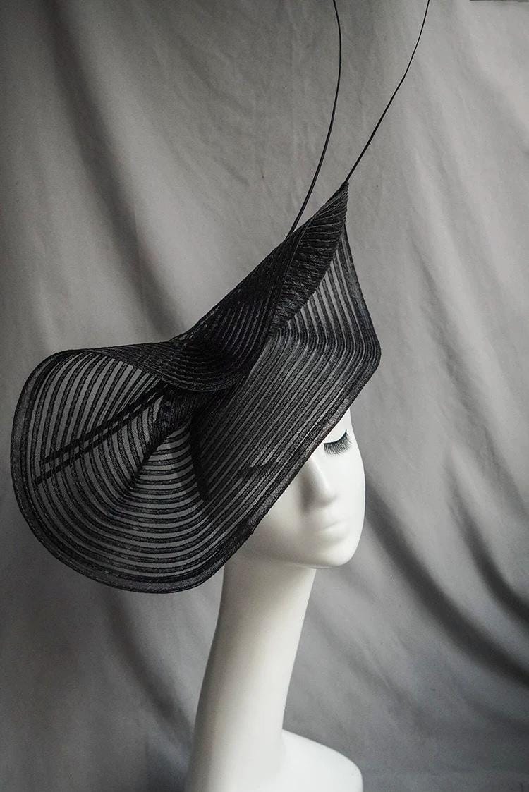 Detailed craftsmanship of the Sculptural Derby Hat