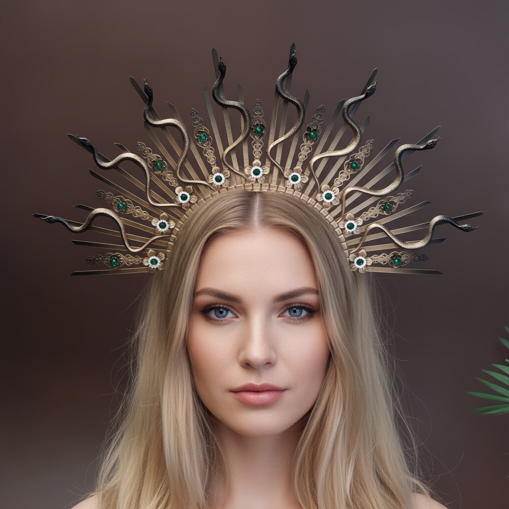 Medusa Snake Halo Headpiece - EclipseAdorn