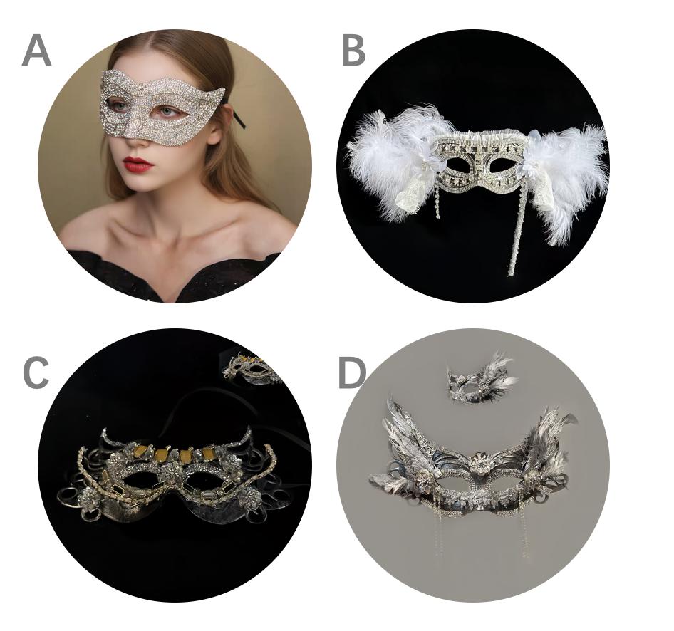 Silver Sparkly Crystal Masquerade Mask Masquerade Mask variant_title - EclipseAdorn