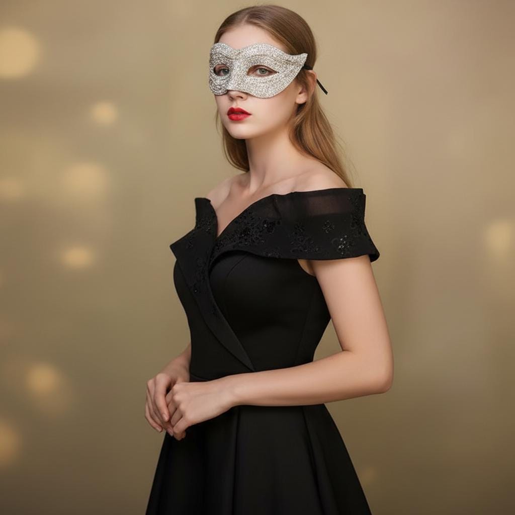 Silver Sparkly Crystal Masquerade Mask Masquerade Mask variant_title - EclipseAdorn
