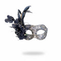 Sparkling Glitter Floral Side Masquerade Mask Masquerade Mask variant_title - EclipseAdorn