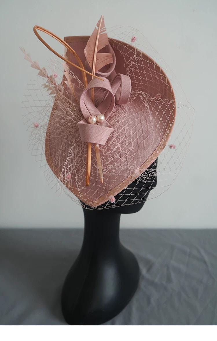 Vintage Pearls Cocktail Hat Cocktail Hat variant_title - EclipseAdorn