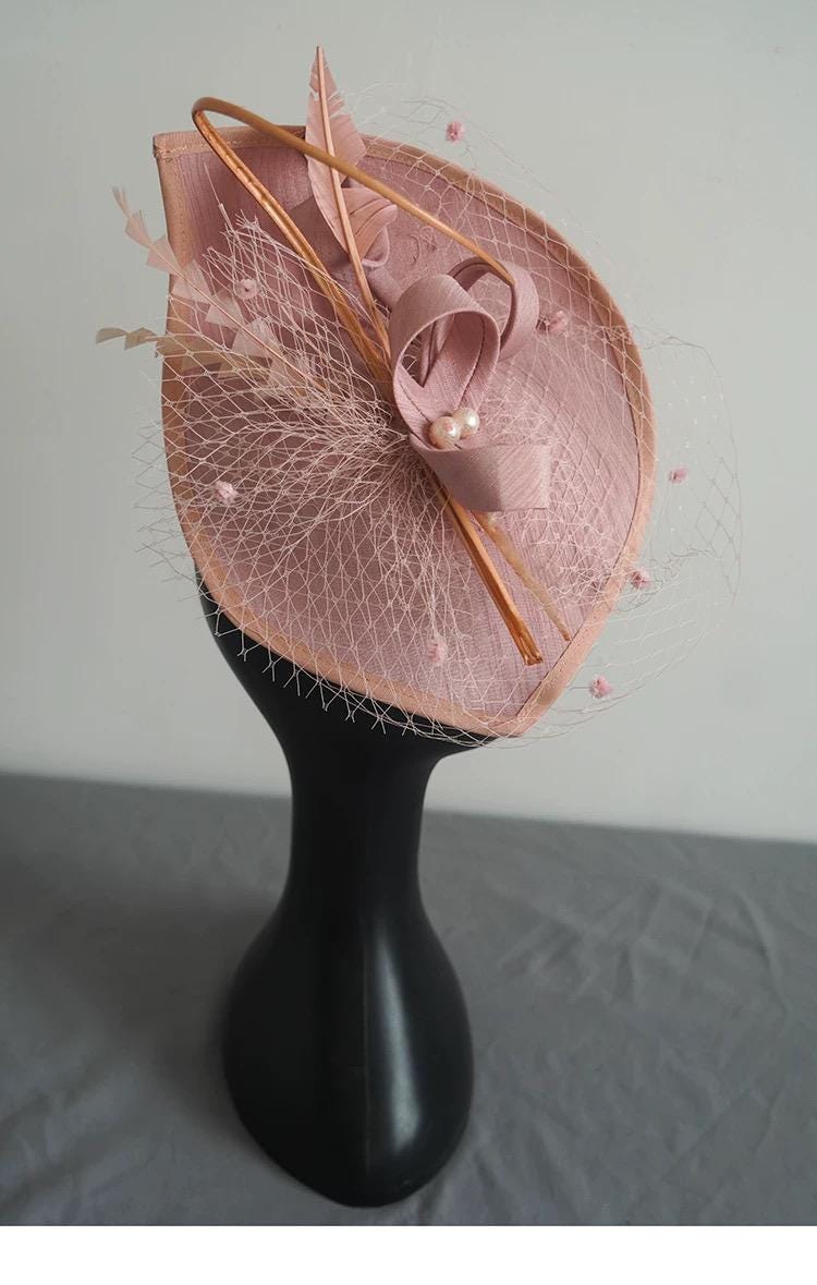 Vintage Pearls Cocktail Hat Cocktail Hat variant_title - EclipseAdorn