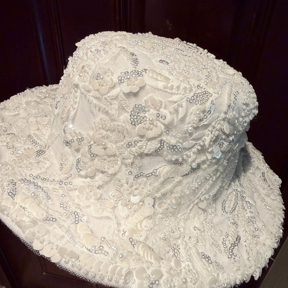 White Vintage Lace Pillbox Hat Pillbox Hat variant_title - EclipseAdorn