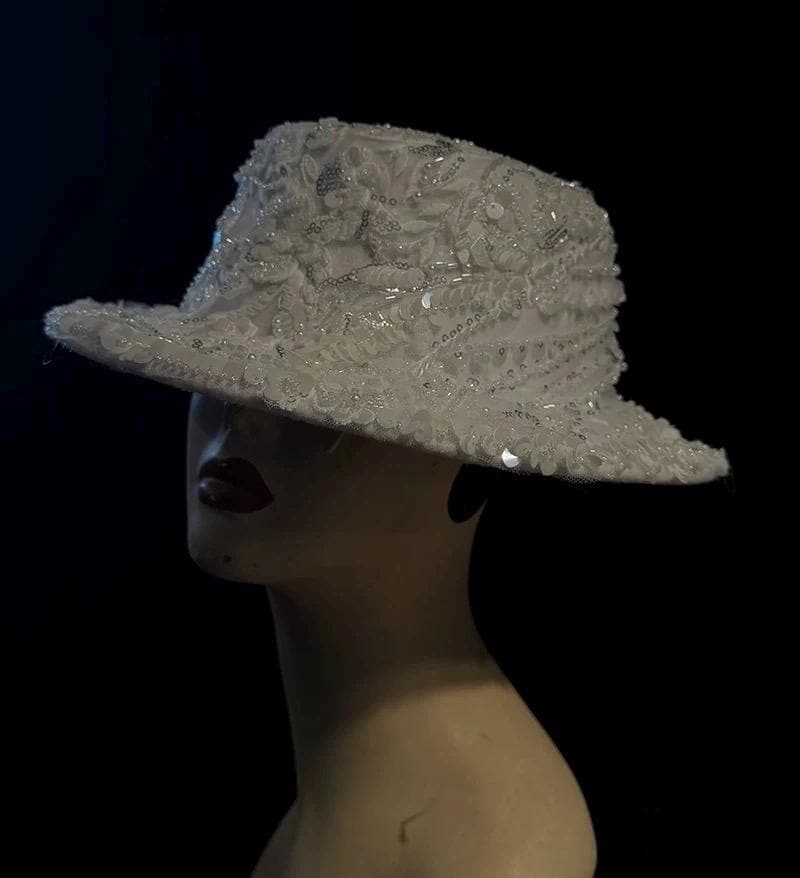 White Vintage Lace Pillbox Hat Pillbox Hat variant_title - EclipseAdorn